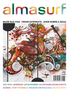 Couverture du magazine ALMASURF, 1er magazine de culture surf au Brésil, Octobre / Novembre 2011